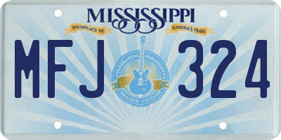 MS license plate MFJ324