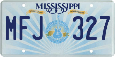 MS license plate MFJ327