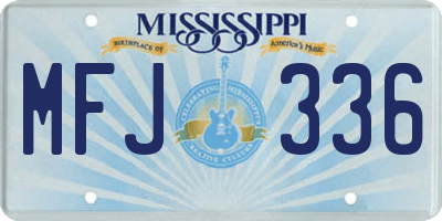 MS license plate MFJ336