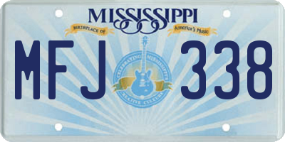 MS license plate MFJ338