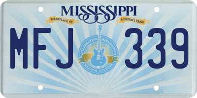 MS license plate MFJ339