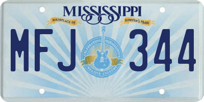 MS license plate MFJ344