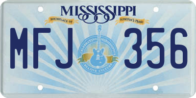 MS license plate MFJ356