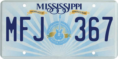MS license plate MFJ367