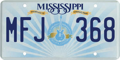 MS license plate MFJ368