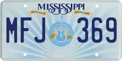 MS license plate MFJ369