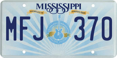 MS license plate MFJ370