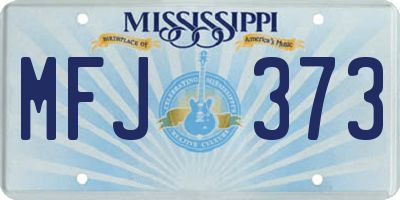 MS license plate MFJ373