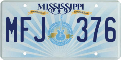 MS license plate MFJ376