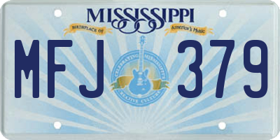 MS license plate MFJ379