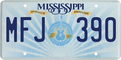 MS license plate MFJ390