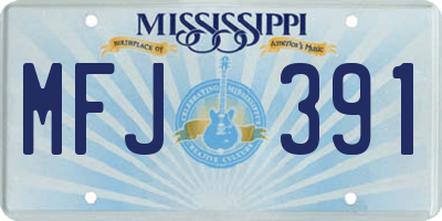 MS license plate MFJ391