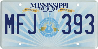 MS license plate MFJ393