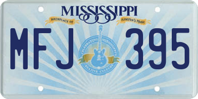 MS license plate MFJ395
