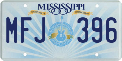 MS license plate MFJ396