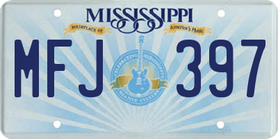 MS license plate MFJ397