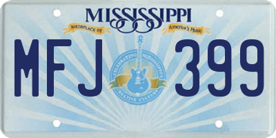 MS license plate MFJ399