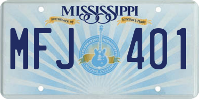 MS license plate MFJ401