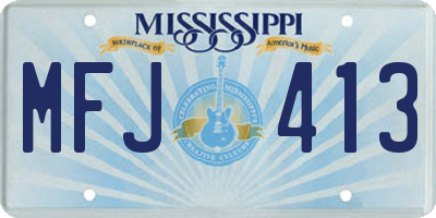 MS license plate MFJ413
