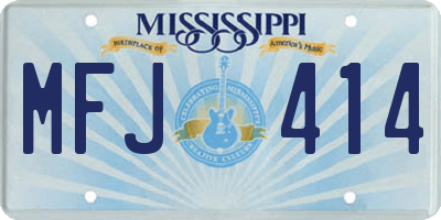 MS license plate MFJ414