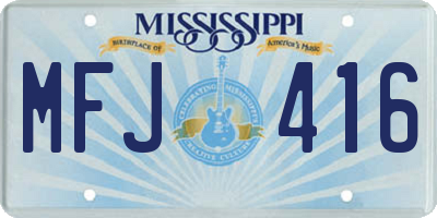MS license plate MFJ416