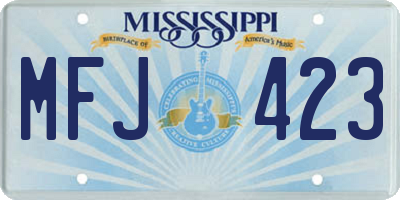 MS license plate MFJ423