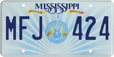 MS license plate MFJ424