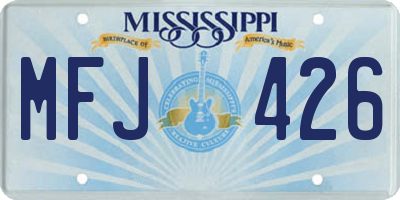MS license plate MFJ426