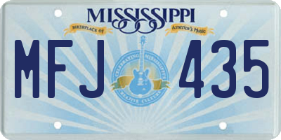 MS license plate MFJ435