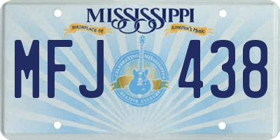 MS license plate MFJ438