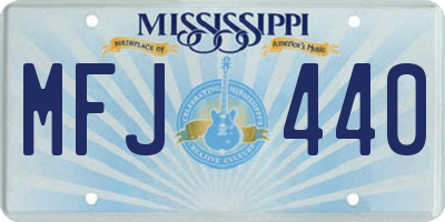 MS license plate MFJ440