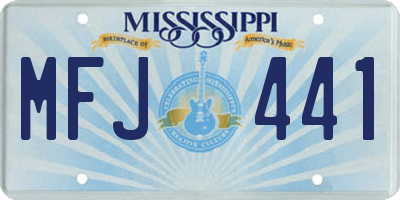 MS license plate MFJ441