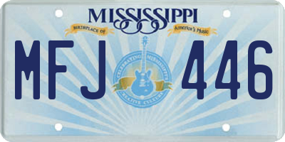 MS license plate MFJ446