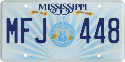 MS license plate MFJ448