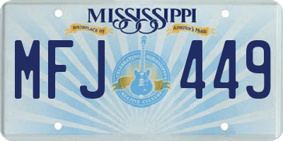 MS license plate MFJ449