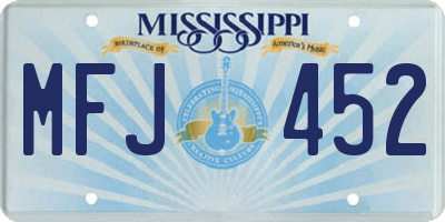 MS license plate MFJ452