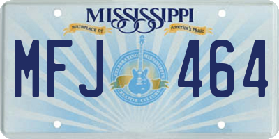 MS license plate MFJ464