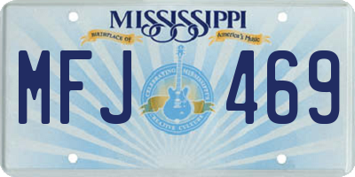 MS license plate MFJ469