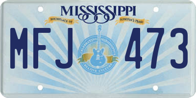 MS license plate MFJ473