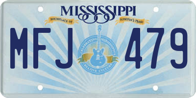 MS license plate MFJ479
