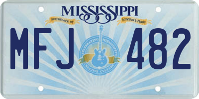 MS license plate MFJ482