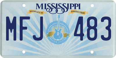 MS license plate MFJ483