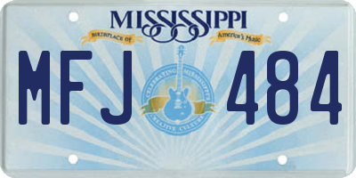 MS license plate MFJ484
