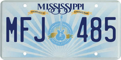MS license plate MFJ485