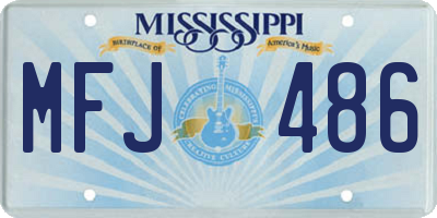 MS license plate MFJ486