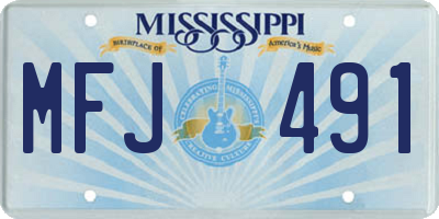 MS license plate MFJ491