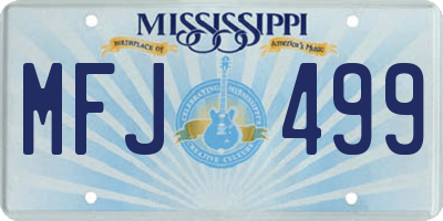 MS license plate MFJ499