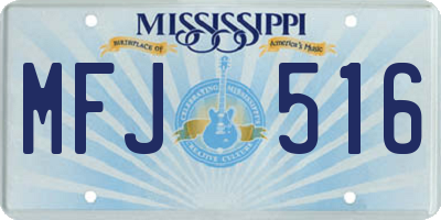 MS license plate MFJ516