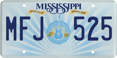 MS license plate MFJ525