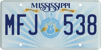 MS license plate MFJ538